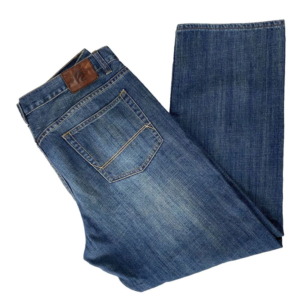 Perry Ellis Jeans Size 38x30‎ Blue Denim Straight Leg